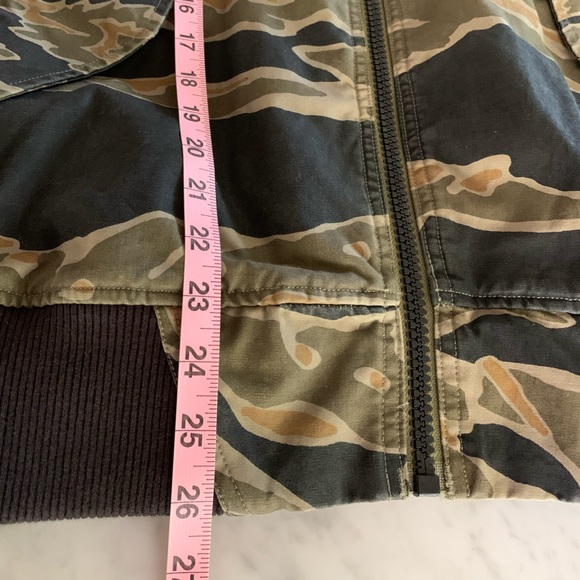 G Raw camo bomber with knit details deep front pockets cotton size M - Picture 13 of 14